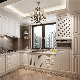 Home Project PVC Wooden Board Cabinet Furniture Design Classic White Solid Wood Kitchen Cabinet Sets with Granite Tops