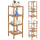 Bamboo Bathroom Shelf - Adjustable - 4 Tier DIY Multifunctional Utility Storage Rack