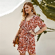 Plus Size Women Bodycon Floral Layered Ruffle Casual Dress