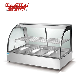 Basic Customization Food Warmer Showcase/Curved Glass Warming Displayer /Stainless Steel Warmer Hw-838-3