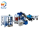 Qt4-15s Full Automatic Interlocking Hydraulic Brick Production Line Cellular Concrete Fly Ash Machine Hollow Solid Color Paver Block Making Machine for Sale