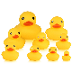 Custom Logo Baby Bath Toy Shower Mini Floating Bath Interactive Yellow Rubber Ducks Bulk