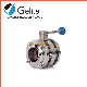 Sanitary Stainless Steel SS304/SS316L Manual Welded Three-Piece Butterfly Valve