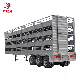  Hot Sale 3 Axles Steel Fence Livestock Cattle Stake Transport Semi Trailer