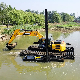 Wetland Amphibious Excavator with Long Arm Reach Mini Digger Swamp Buggy manufacturer