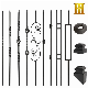 Modern Iron Stair Baluster 10pack Satin Black Metal Spindle