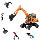  Factory Direct Sale Wheeled Digger 6 Ton Bucket Dig Machine Wheel Excavators Mini Excavator