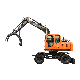 Mobile Rubber Tire Excavator Type Log Handler Forest Loaders Timber Handlers for Wood Loading and Unloading