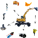  Mobile Road Work Equipment Digger Mini Soil Digging Machine Wheel Excavator Machinery