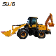  High Quality Cheap China Jg 20-28 CE ISO Articulate 4X4 Small Mini Tractor Wheel Backhoe Loader for Sale with Attachment List Discount Price