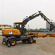  Wheel Excavator with Hydraulic Small Log Grapple Loader