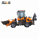  Manufacturer 4X4 Backhoe Loader China 3ton 3.5ton 4 Ton Wheel Mini Excavator Backhoe with Attachments