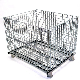  Heavy Duty Steel Collapsible Wire Mesh Pallet Container for Warehouse Storage