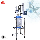 Lab Chemical Double Layer Glass Reactor Vessel Price Pilot Plant Jacketed Glass Reactor 20L 50L with Vacuum Filtration Apparatus manufacturer
