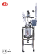 10L Lab Double Layer Jacketed Glass Reactor Continuous Mixing Chemical Glass Reactor