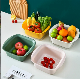 Creative Double Household Kitchen Drain Multi-Functional Fruit and Vegetable Set Drain Basket