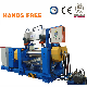 Hands Free Open Type Two Roll Rubber-Plastic Compound Mixing Mill with Stock Blender, Xk-450 Silicone Two Roller Mill, Lab-Laboratory 2 Roll Mill.