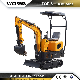 Chinese Excavators Machine Price Hydraulic Crawler Excavator Farm Diggers 1 Ton 1.2 Ton 1.5 Ton 1.8 Ton 2 Ton Smallest Mini Excavator for Sale