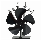 Hot Sales Maple Leaf Heat Powered 4 Blades Exhaust Eco Fan