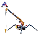 Small Hydraulic Self-Propelled Spider Crane, 3 Tons, 5 Tons, Remote Control Folding Crane, Micro Crawler Spider Crane