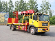 China Direct Price Crane Truck Tow Truck with Crane Folding Flatbed Wrecker 8 Ton Telescopic Boom Crane