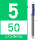 D5.0*15.0*6D*50L-4t HRC 50/55/65 Carbide Endmills Flat/Square End/Corner Radius/Ballnose/Chamfer Carbide Cutter Milling Cutter for CNC Milling Machine Tools