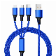 Multi USB 3 in 1 Nylon Braid USB Charging Cable