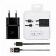  Adaptive Fast Charging USB Travel Wall Charger with Cable Kit - Compatible with S Msung Galaxy S7 S8