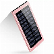 Wholesale Aluminum Alloy Ultra-Thin Charging Treasure 10000mAh USB Battery Panel Mobile Phone Solar Charger