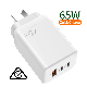 65W Pd Type C USB Charger GaN Fast Chargers QC 4.0 3.0 Portable Quick Charge Adapter for MacBook iPhone Xiaomi Huawei Samgsung