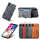 iPhone X Business Genuine Cow Leather Cell Phone Case Cover with Card Slot (F1528)