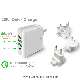  Kp-4u QC 3.0 Quick Charger 3xusb Ports + Type-C Port Wall Charger AC Travel Adapter