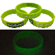  Factory Custom Fashion Christmas Decoration Attachment Fabric Silicone Wristband Glow in The Dark Elastic Promotional Item Smart Bracelet Loom Bands with Design