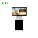 Digital Advertising Totem 43inch Super Slim Floor Standing Movable LCD Display