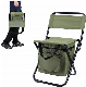 Compact Fishing Stool Foldable Outdoor Beach Camping Chair with Cooler Bag