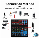 Audio Mixer with 2 Stereo Power Sound Console Mixer for Live Broadcast