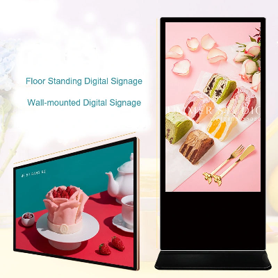 Floor Standing Digital Signage Floor Stand Removable 43" Indoor Digital Signage Ads Display