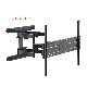  Best Selling 120 Degrees Max Vesa 400*400mm Swivel TV Wall Mount Full Motion TV Bracket Mount