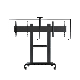 to Taiwan Nb Avt1800-65-2A Dual Screen TV Mobile Cart 40-65 LED LCD Plasma TV Mount Trolley Stand with AV Shelf and Camera Holder manufacturer