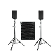  15inch Portable Professional Speaker PRO Audio Set with Stand Wireless Bluetooth Remote Control Active Speaker Box