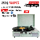 Color Custom Cotton Linen Wrap Portable Suitcase Design Turntable Vinyl Record Player Phonogram with Bluetooth Type-C