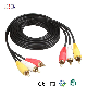 Professional Supply Male 3 RCA Audio and Video Cable