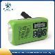 Multi-Function Waterproof Emergency Solar Weather Portable Crank Radio with Sos Alarm/LED Flashlight