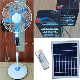 12V Acdc Solar Rechargeable Fan with LED/USB Output/ Remote Control