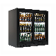 Double Doors Mini Fridge Display Case Beer Bottle Cooler