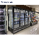 Large Capacity Commercial Display Freezer Triple Glass Door Display Freezer Upright Freezer