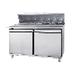  Customized Stainless Steel Kitchen Counter Top Workbench Pizza Refrigerator