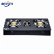  Home Kitchen Furniture Cast Iron 3 Burner Cold Sheet Panel Enamel Black Grill Tempered Glass Gas Cooker Stove