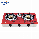  Africa Fashion Red Kitchen Stainless Steel Material Tempered Glass Top Infrared Burner Gas Stove