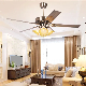 Decorative Ceiling Fan with LED Lamp DC Motor, 260ba